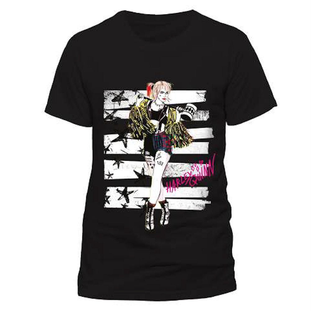 DC COMICS DCコミックス (ジョーカー 生誕 80周年 ) - STRIPES AND STARS / Birds Of Prey / Harley Quinn / Tシャツ / メンズ - PGS